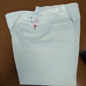 Mid Rise Ankle White Pants